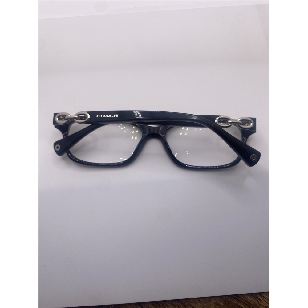 Coach Eyeglasses Women FRAMES ONLY HC 6052 Fannie 52-16-135 Black White 411 - Picture 7 of 16